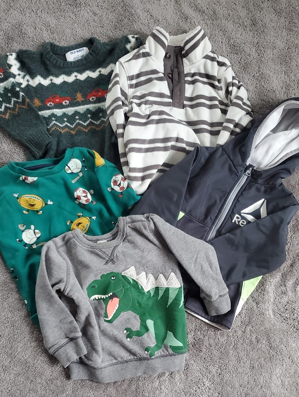 Toddler Boys 2T Bundle Of 5 Pc- Sweaters And Windbreaker